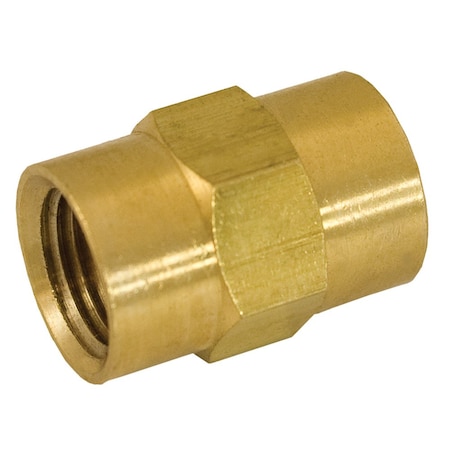 Jones Stephens 3/8in. Yellow Brass Coupling P10036